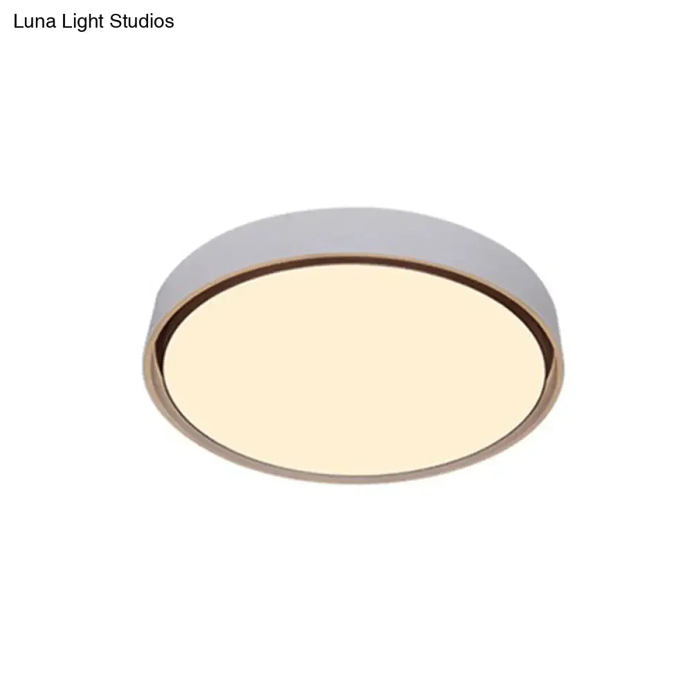 Nordic Style Circle Flush LED Ceiling Light for Bedrooms - Aluminum Flush Mount Lighting Fixture