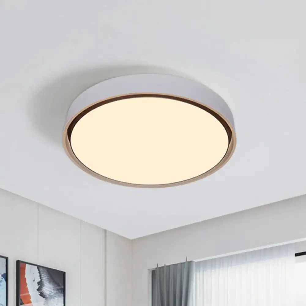 Nordic Style Circle Flush LED Ceiling Light for Bedrooms - Aluminum Flush Mount Lighting Fixture