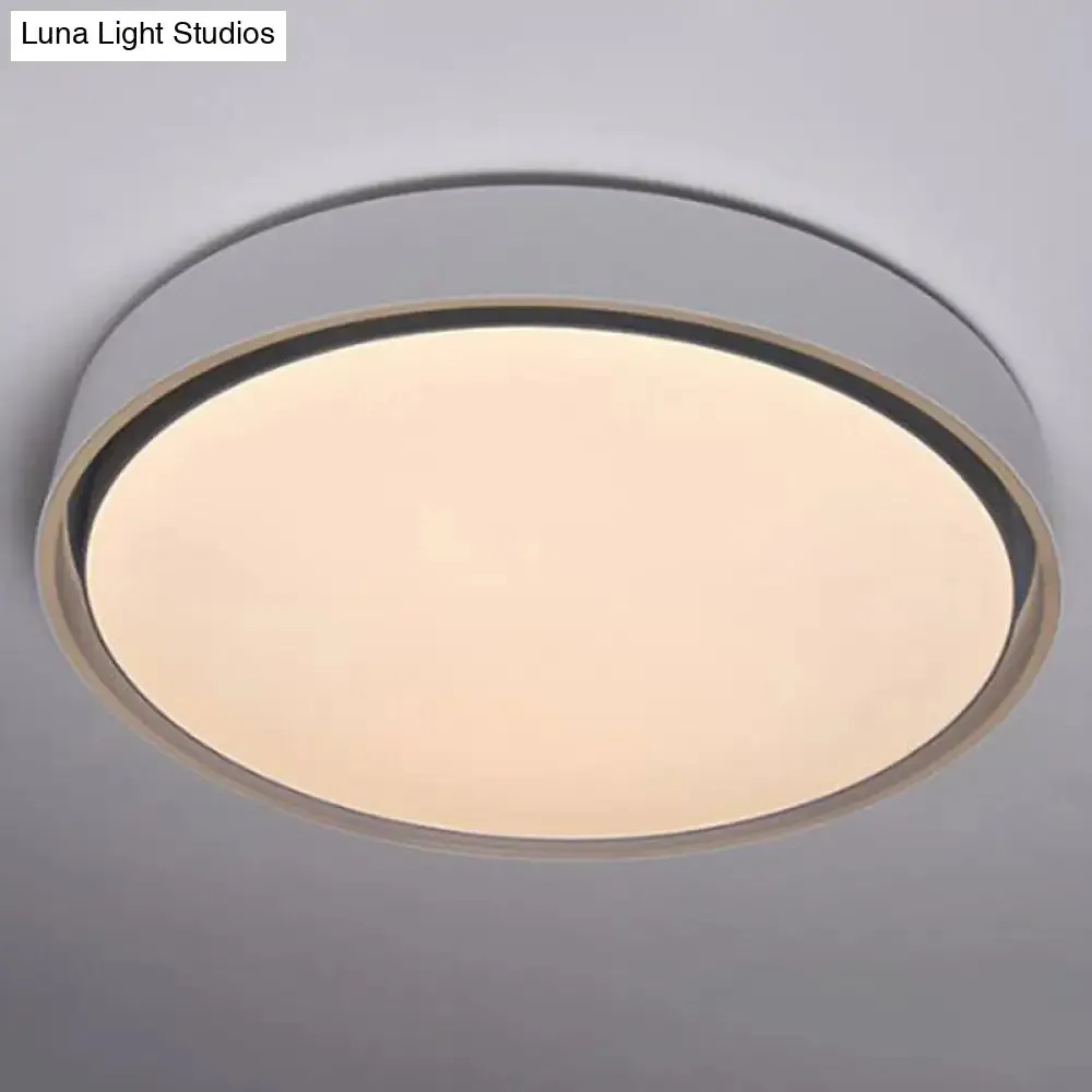 Nordic Style Circle Flush LED Ceiling Light for Bedrooms - Aluminum Flush Mount Lighting Fixture