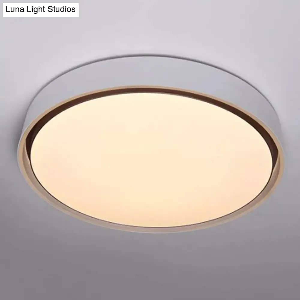 Nordic Style Circle Flush LED Ceiling Light for Bedrooms - Aluminum Flush Mount Lighting Fixture