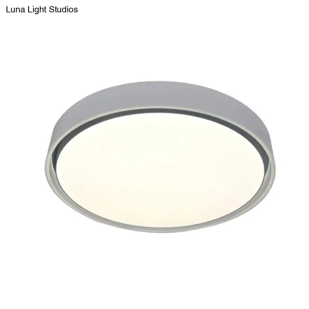 Nordic Style Circle Flush LED Ceiling Light for Bedrooms - Aluminum Flush Mount Lighting Fixture