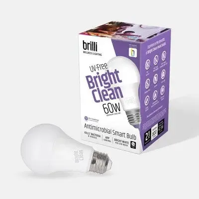 Open Box - Brilli Wellness A19 60W E26 Lighting Bright Cleaning Smart LED Light Bulb