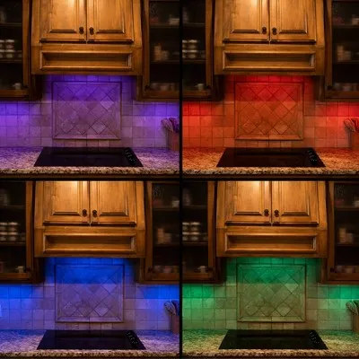 Open Box - Energizer 12" 2pk Indoor Color Changing LED Cabinet Lights Bar with Remote White