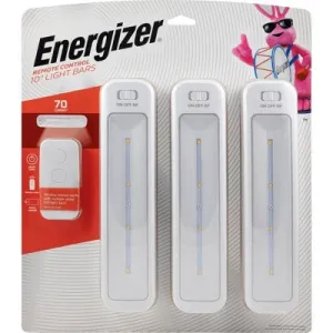 Open Box - Energizer 9" 3pk 50 Lumens LED Cabinet Lights Bar with Remote White