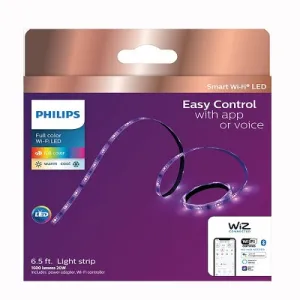 Open Box - Philips 6ft Smart LED Wi-Fi   Bluetooth Light Strip