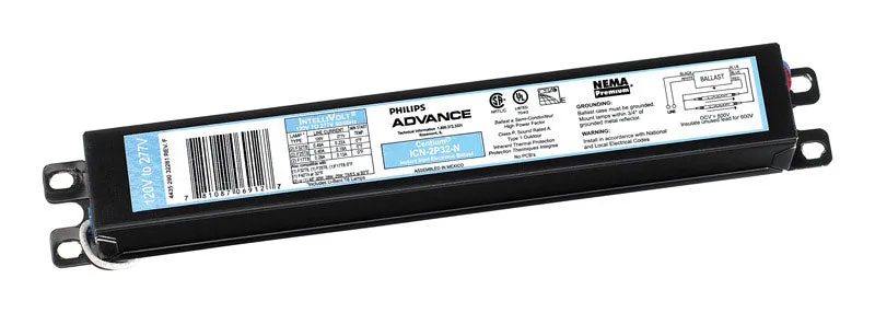 Philips Advance 32 W 120 V 3 lights Fluorescent Ballast For T8