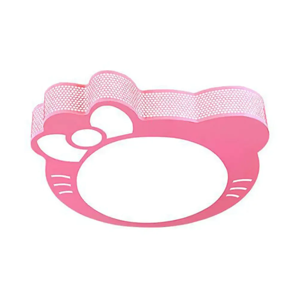 Pink Cartoon Acrylic Metal LED Ceiling Light for Girls' Room