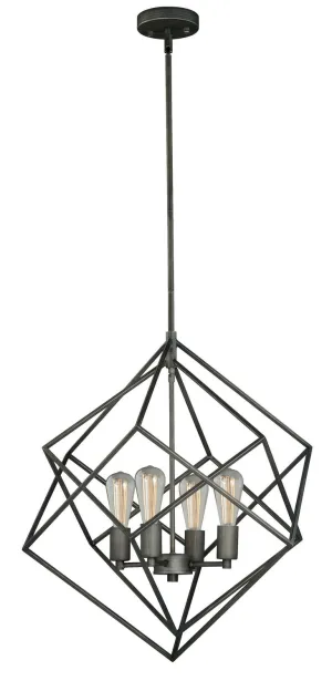 Rad 4-Light Pendant in Warm Pewter