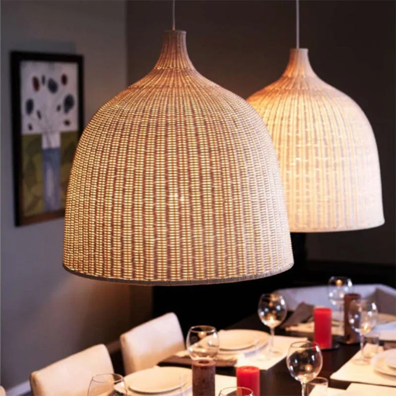 Rattan Pendant Light Handmade Basket Lamp