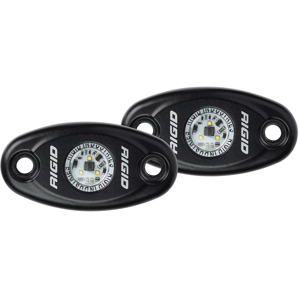 RIGID Industries A-Series Black High Power LED Light - Pair - Natural White [482083]