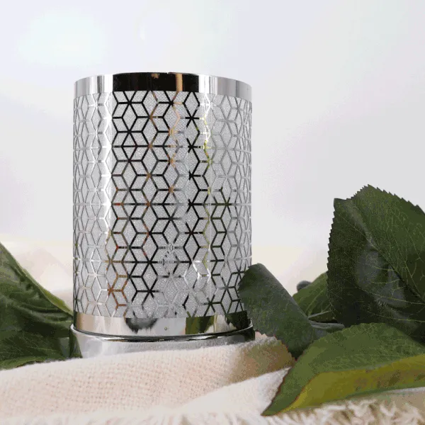 Silver Contempo Fragrance Touch Lantern Warmer