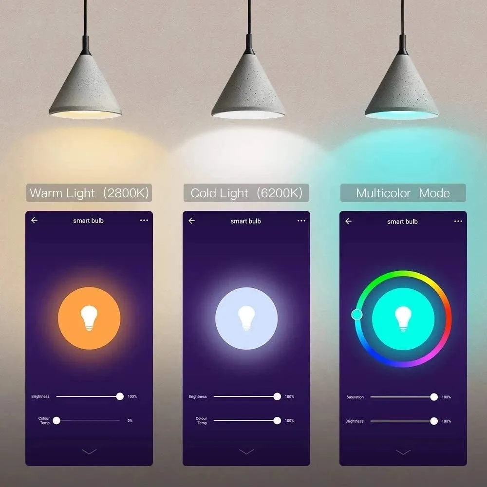 Smart Bulb E26 Wifi Light Compatible with Tuya Alexa Google Assistant