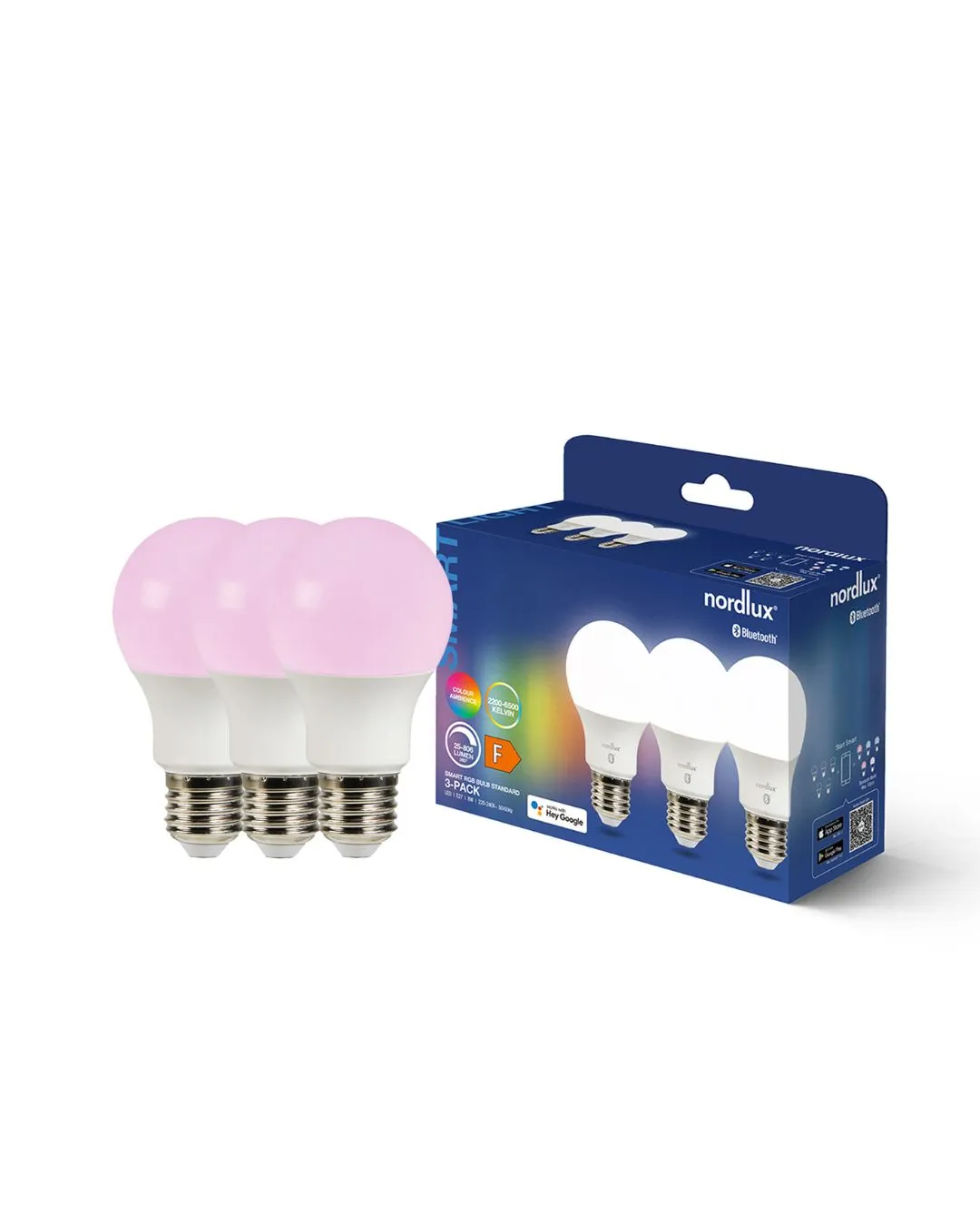 Smart Bulb RGB A60 E27 8W 806 Lumens Pack of 3