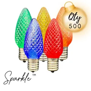 Sparkle™ C9 Multi Faceted SMD Bulbs (A,B,G,R,Y)- Case of 500