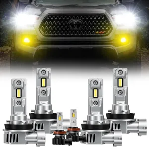 SUPAREE H8 H11 H16 LED Bulbs Headlights and Fog Lights Set for 2016  Toyota Tacoma