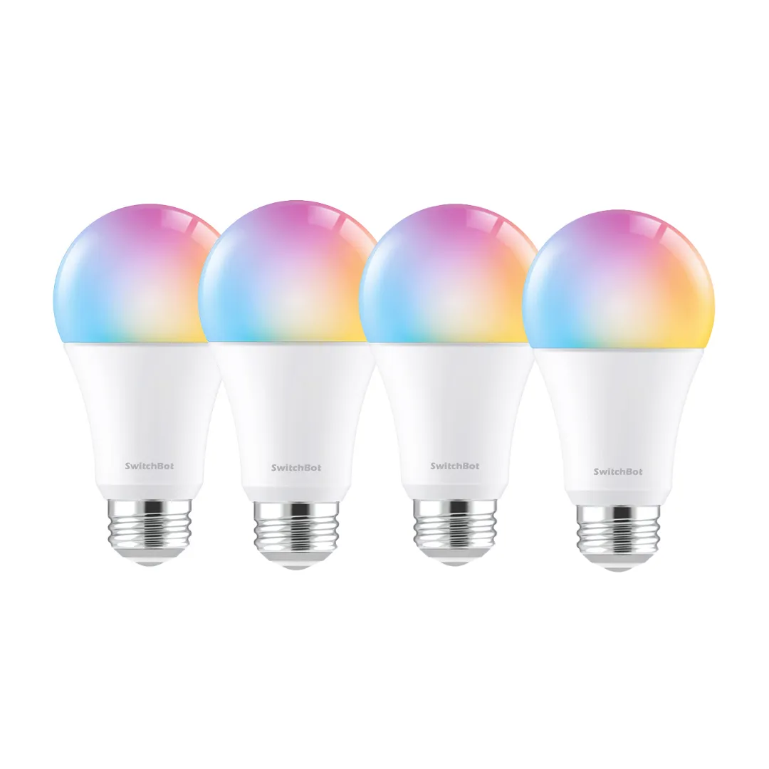 SwitchBot LED Color Bulb, E26 | Works with Alexa & Google, RGB Multicolor 10W 800lms Equals 60W Bulb, WiFi, No Hub Required