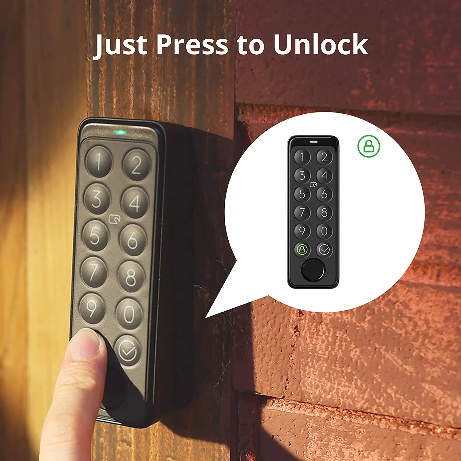 SwitchBot Lock and SwitchBot Hub Mini Bundle | Smart Bluetooth Electronic Deadbolt, Keyless Entry Door Lock for Front Door, Compatible with WiFi Bridge