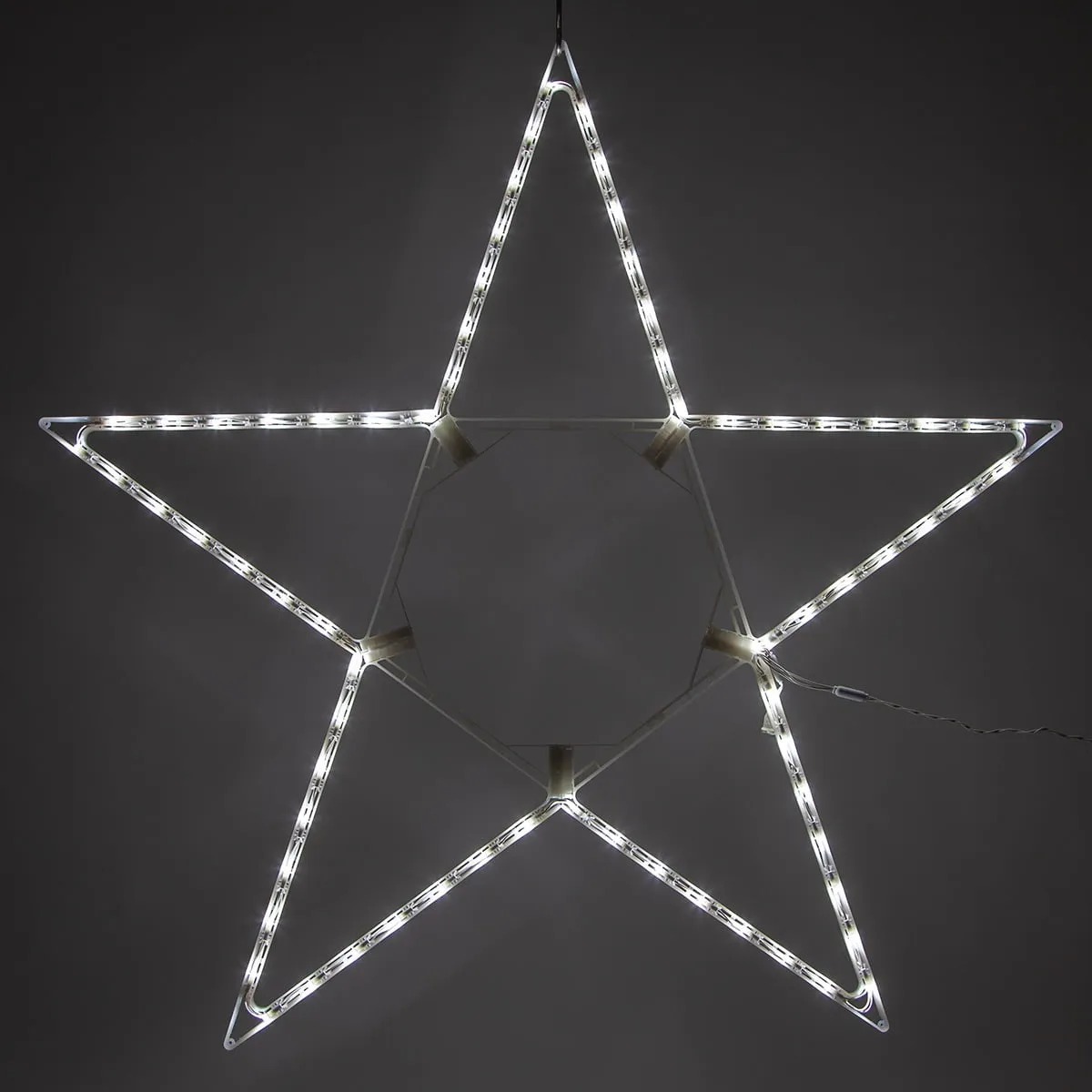 timeless 32â Warm White LED Star Light, Fold-Flat Christmas Lighted Star, Outdoor Cool White 32"