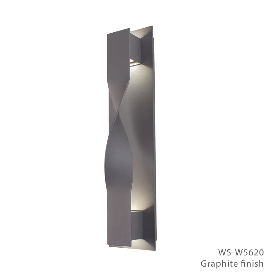 Twist LED Outdoor Wall Light