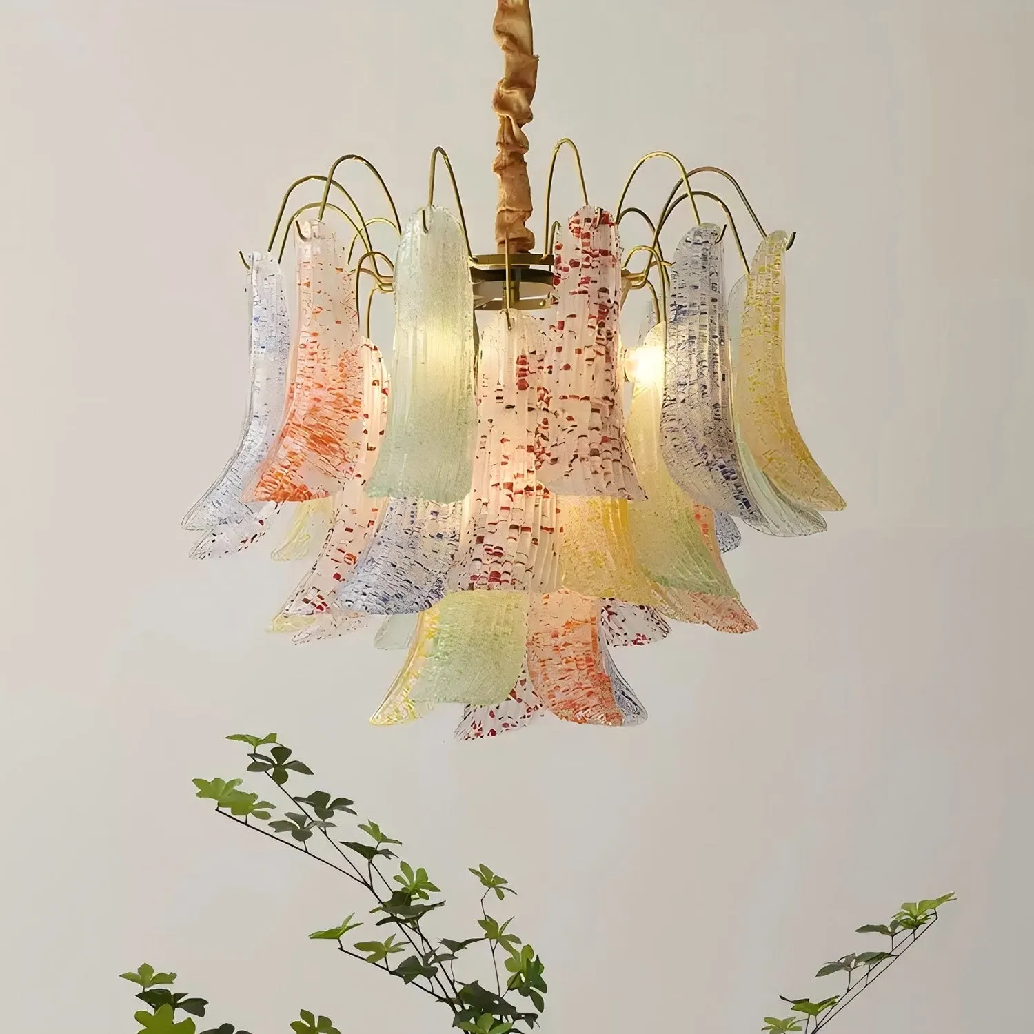 Venini Colorful Murano Glass Chandelier