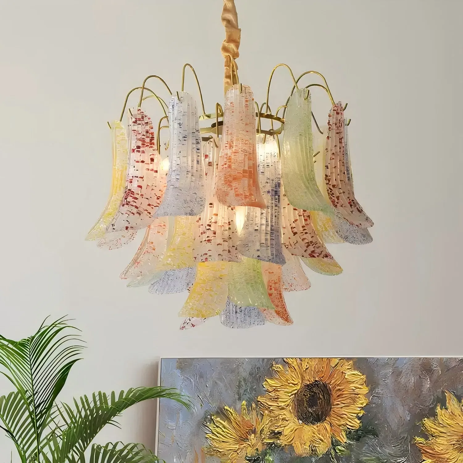 Venini Colorful Murano Glass Chandelier