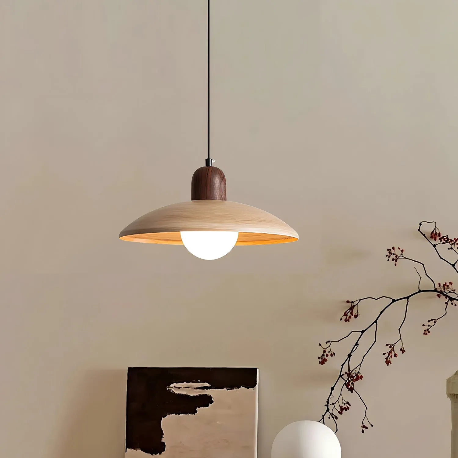 Vintage Wood Grain Pendant Lamp