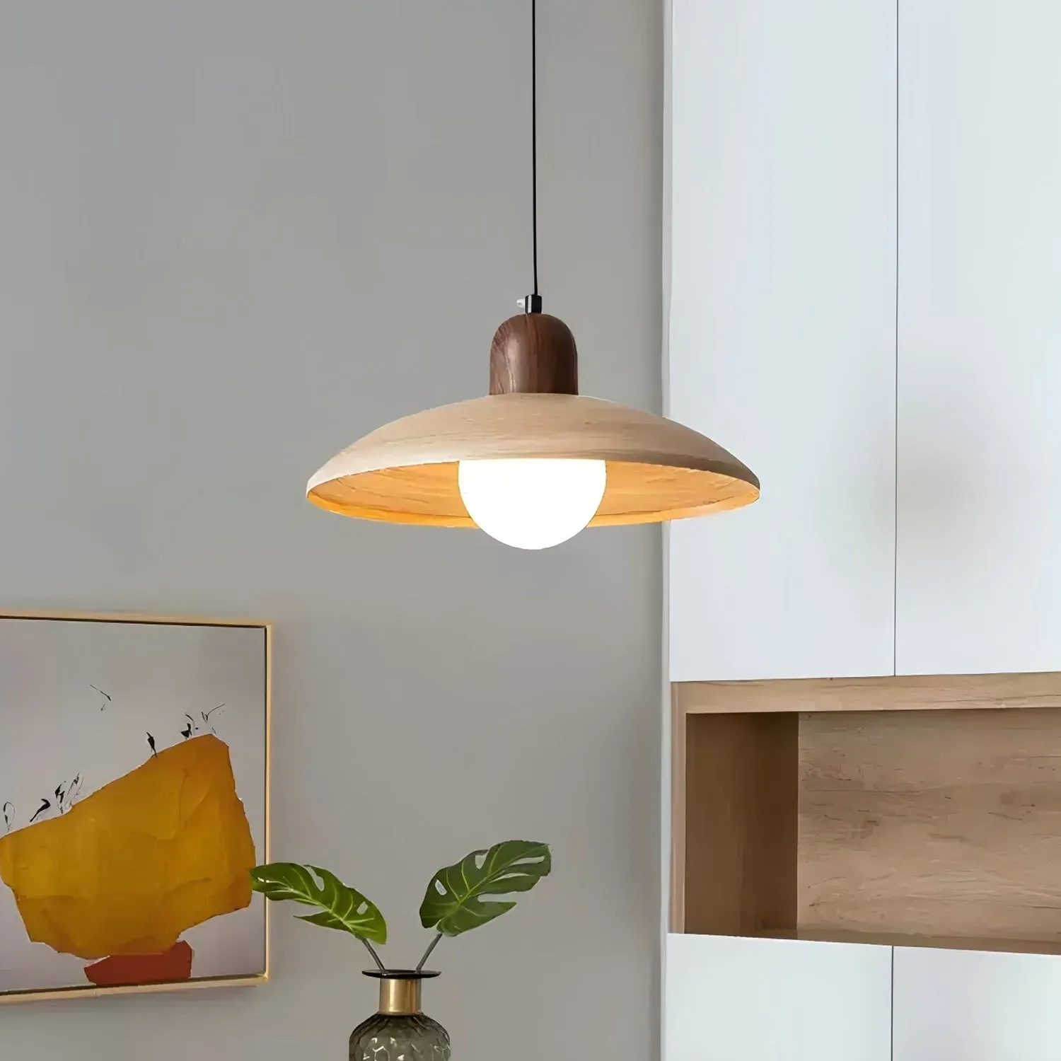 Vintage Wood Grain Pendant Lamp