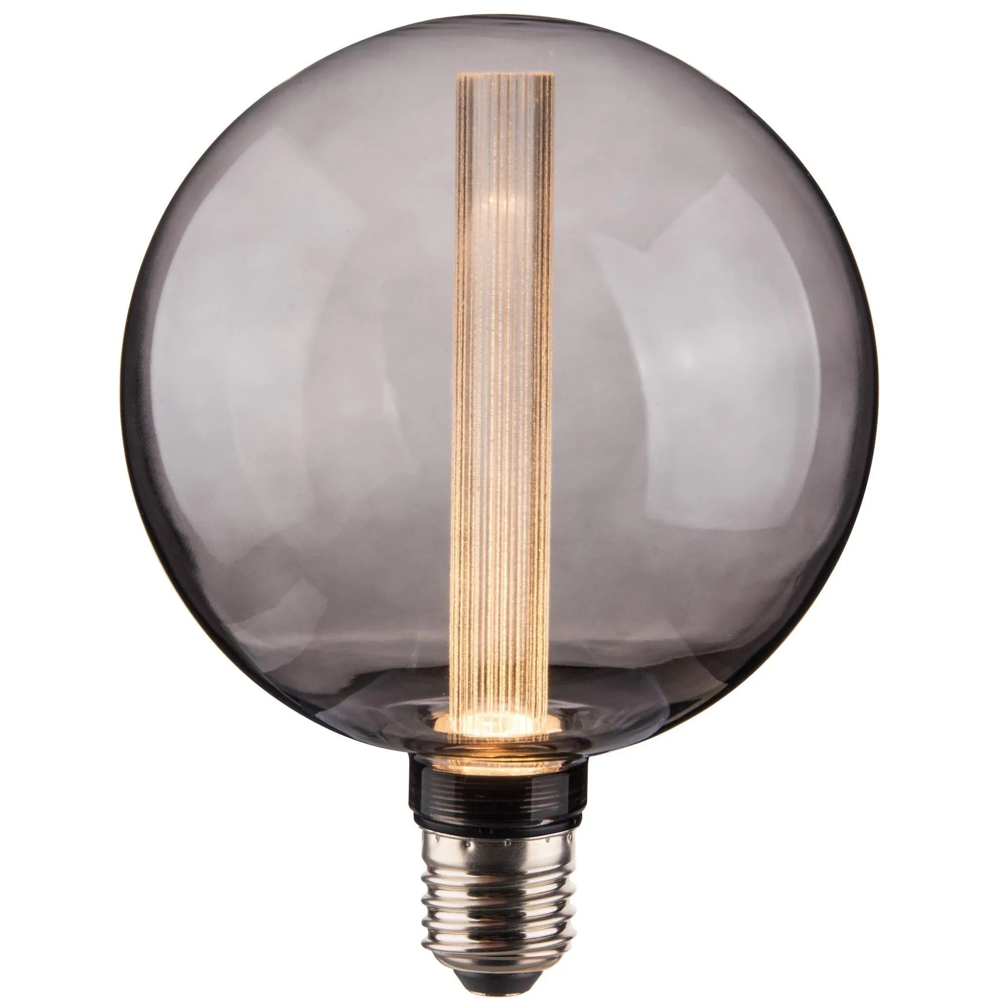 Vintlux E27 Dimmable LED Filament Lamp 2.3W G125 50lm 1800K Rainn Globe XL Smoke