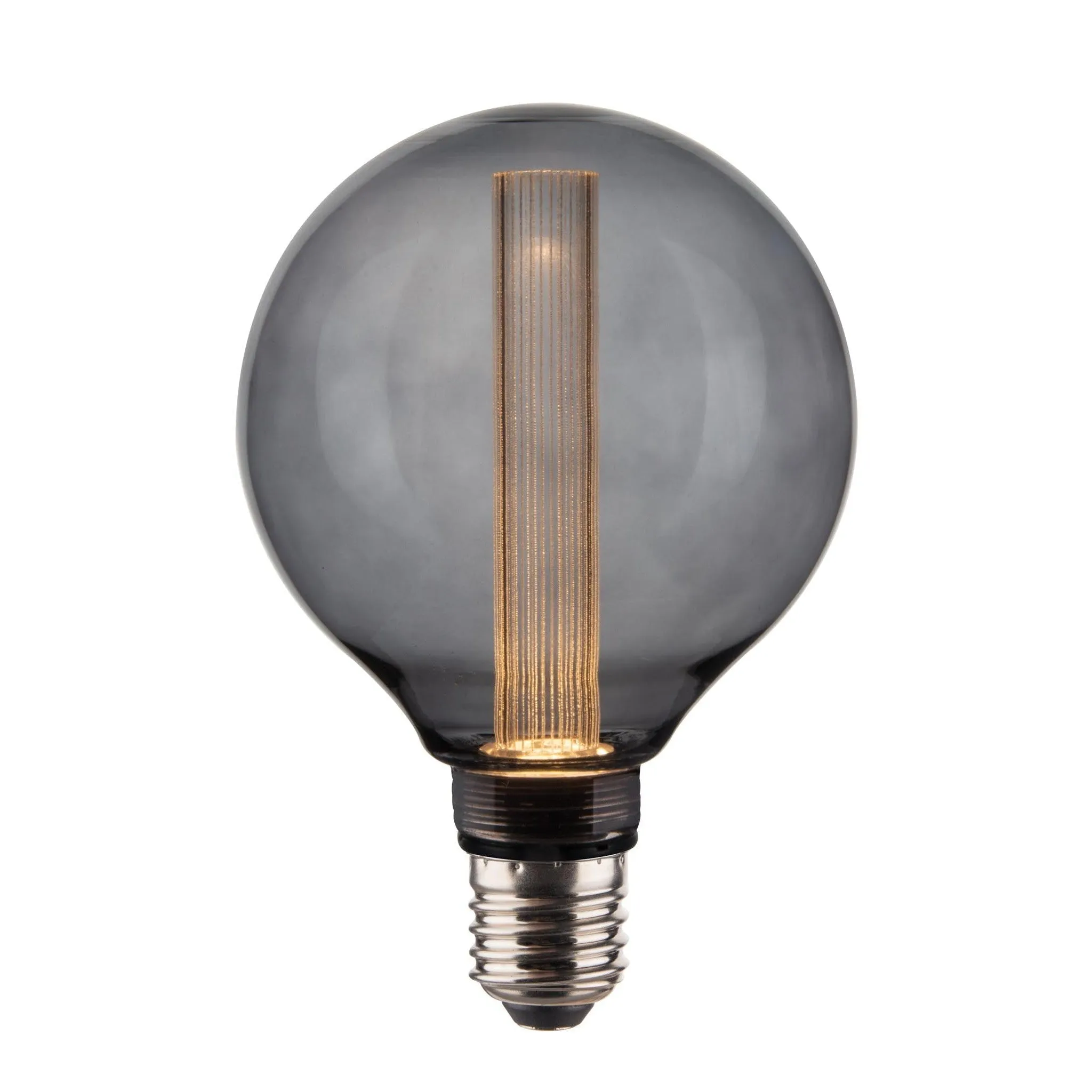 Vintlux E27 Dimmable LED Filament Lamp 2.3W G95 50lm 1800K Rainn Globe Smoke