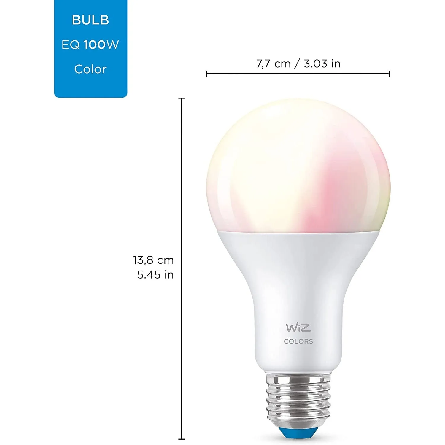 Wiz 603514 Color 14.5W A21 E26 Wi-Fi Smart Bulb