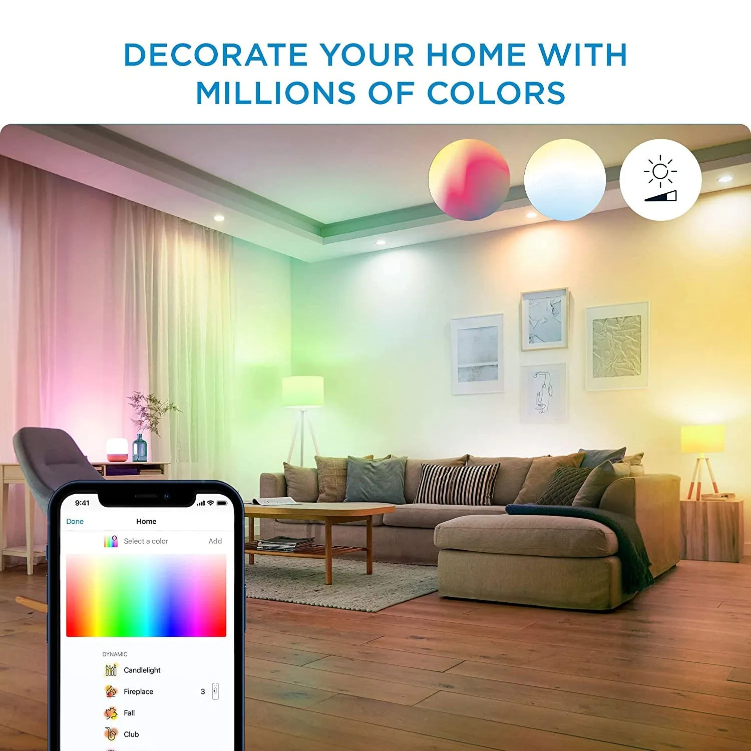 Wiz 603514 Color 14.5W A21 E26 Wi-Fi Smart Bulb