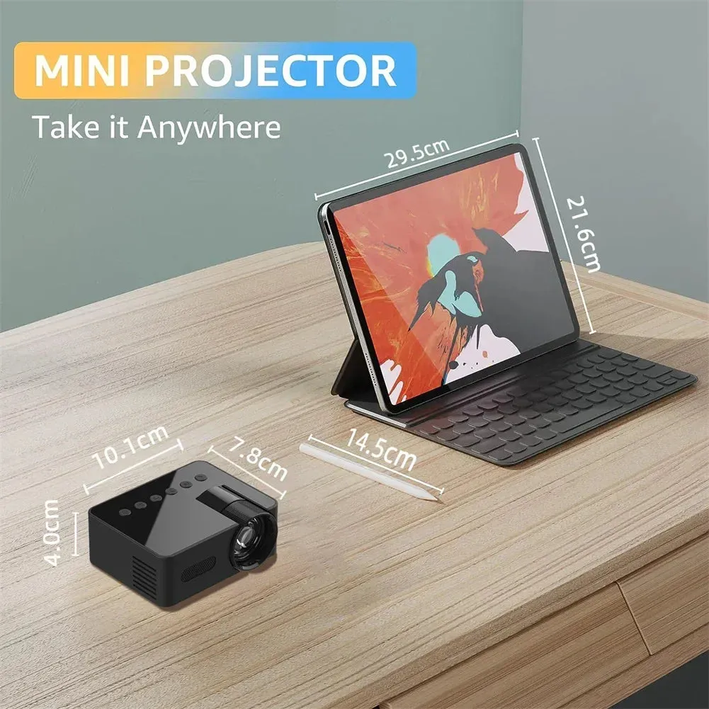 YT100 Portable Smart Projector WiFi Mini Projector HD Video Projector Compatible For Smart Phones Tablet Accessories