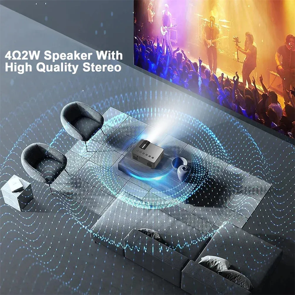 YT100 Portable Smart Projector WiFi Mini Projector HD Video Projector Compatible For Smart Phones Tablet Accessories